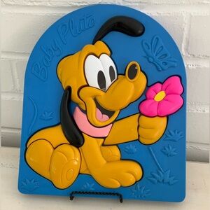 Vintage Baby Pluto Toddler Kids Hard Plastic Play Puzzle